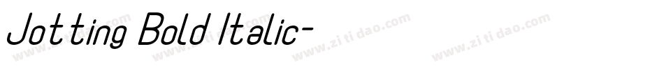 Jotting Bold Italic字体转换
